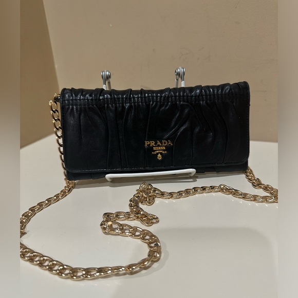 Prada Lambskin Long Wallet On Unbranded Chain - Picture 2 of 12